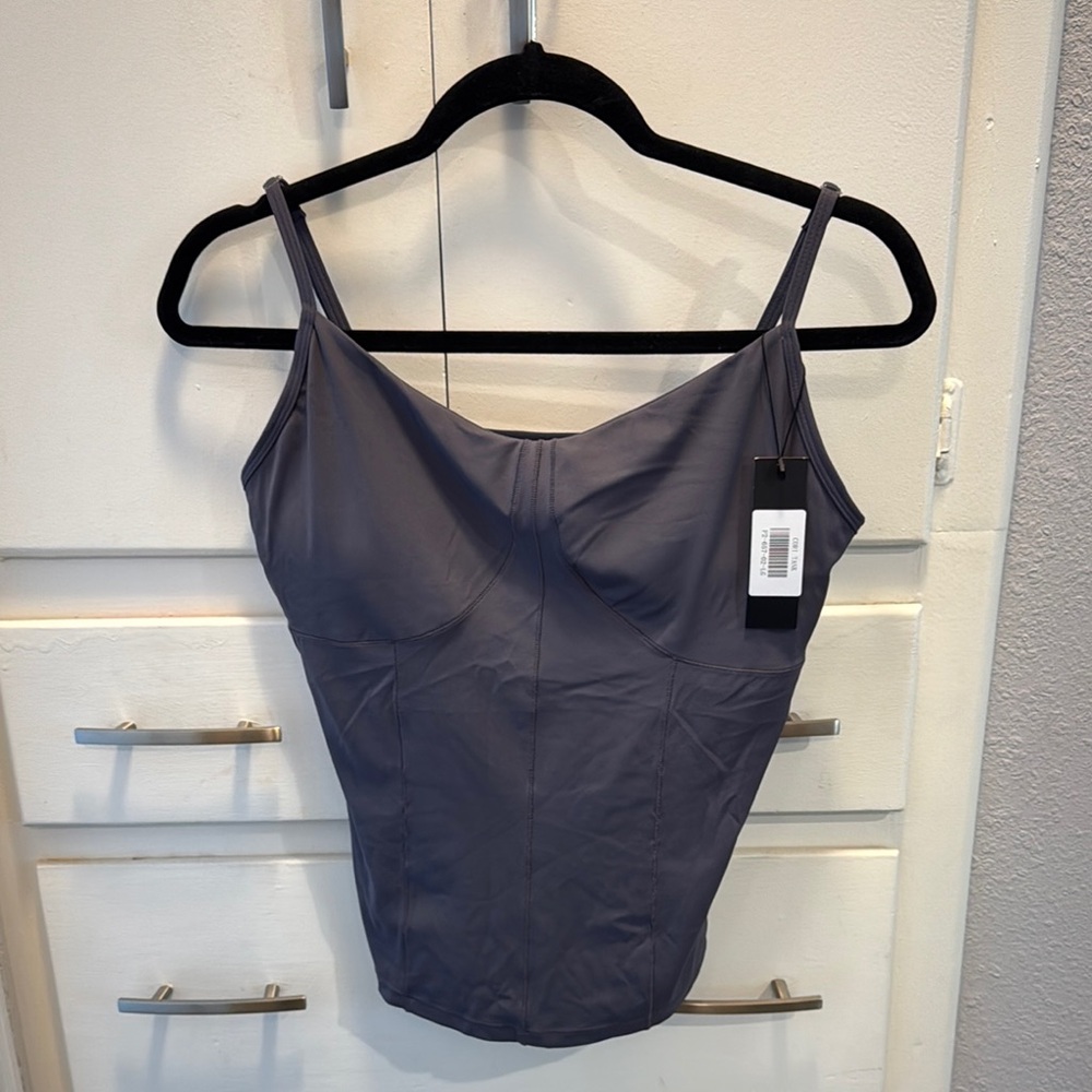 Gray Fitted Bustier Camisole